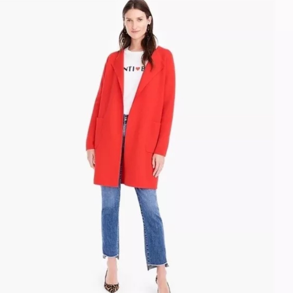 J. Crew Juliette collarless sweater-blazer - Small